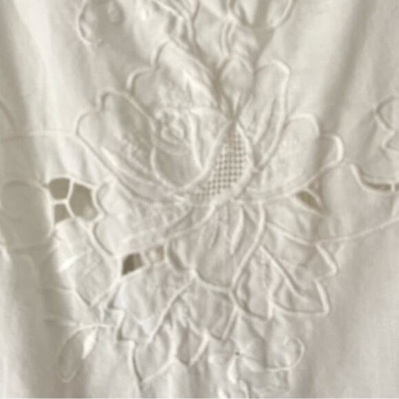 Vintage Allison Rose By Dragon Fly Cabbage Rose Lace Eyelet Romper size medium - Picture 10 of 10